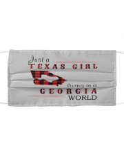 JUST A TEXAS GIRL IN A GEORGIA WORLD Cloth face mask thumbnail