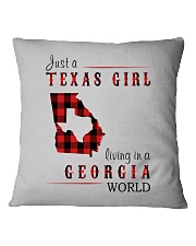 JUST A TEXAS GIRL IN A GEORGIA WORLD Square Pillowcase thumbnail