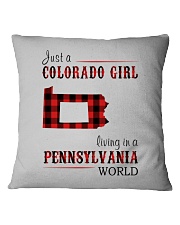 JUST A COLORADO GIRL IN A PENNSYLVANIA WORLD Square Pillowcase thumbnail