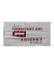 JUST A CONNECTICUT GIRL IN AN ARIZONA WORLD Cloth face mask thumbnail