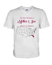 FLORIDA CONNECTICUT THE LOVE MOTHER AND SON V-Neck T-Shirt thumbnail