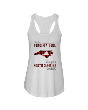JUST A VIRGINIA GIRL IN A NORTH CAROLINA WORLD Ladies Flowy Tank thumbnail