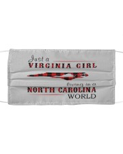JUST A VIRGINIA GIRL IN A NORTH CAROLINA WORLD Cloth face mask thumbnail
