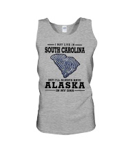 LIVE IN SOUTH CAROLINA BUT ALASKA IN MY DNA Unisex Tank thumbnail