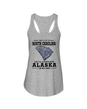LIVE IN SOUTH CAROLINA BUT ALASKA IN MY DNA Ladies Flowy Tank thumbnail