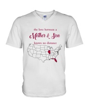 FLORIDA ILLINOIS THE LOVE MOTHER AND SON V-Neck T-Shirt thumbnail
