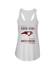 JUST AN OHIO GIRL IN A NORTH CAROLINA WORLD Ladies Flowy Tank thumbnail
