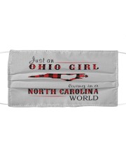 JUST AN OHIO GIRL IN A NORTH CAROLINA WORLD Cloth face mask thumbnail