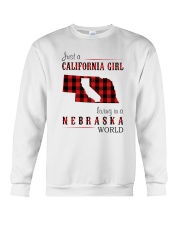 JUST A CALIFORNIA GIRL IN A NEBRASKA WORLD Crewneck Sweatshirt thumbnail