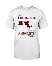 JUST A GEORGIA GIRL IN A MASSACHUSETTS WORLD Classic T-Shirt thumbnail
