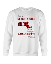 JUST A GEORGIA GIRL IN A MASSACHUSETTS WORLD Crewneck Sweatshirt thumbnail