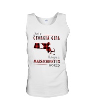 JUST A GEORGIA GIRL IN A MASSACHUSETTS WORLD Unisex Tank thumbnail