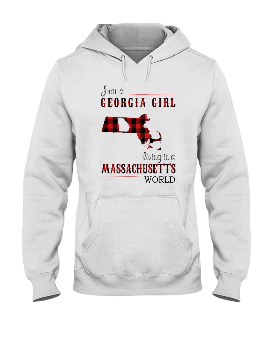 JUST A GEORGIA GIRL IN A MASSACHUSETTS WORLD Hooded Sweatshirt