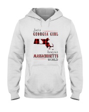 JUST A GEORGIA GIRL IN A MASSACHUSETTS WORLD Hooded Sweatshirt front
