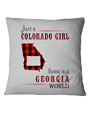 JUST A COLORADO GIRL IN A GEORGIA WORLD Square Pillowcase thumbnail