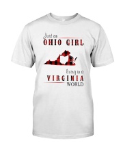 JUST AN OHIO GIRL IN A VIRGINIA WORLD Classic T-Shirt thumbnail