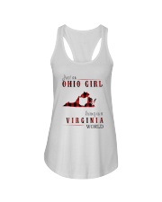 JUST AN OHIO GIRL IN A VIRGINIA WORLD Ladies Flowy Tank thumbnail