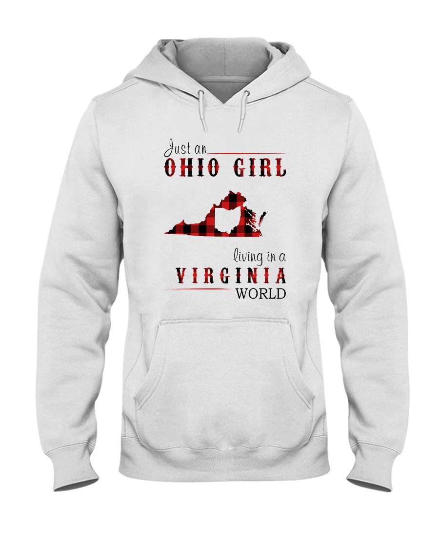 JUST AN OHIO GIRL IN A VIRGINIA WORLD Hooded Sweatshirt