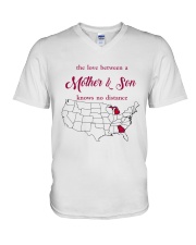 GEORGIA MICHIGAN THE LOVE MOTHER AND SON V-Neck T-Shirt thumbnail