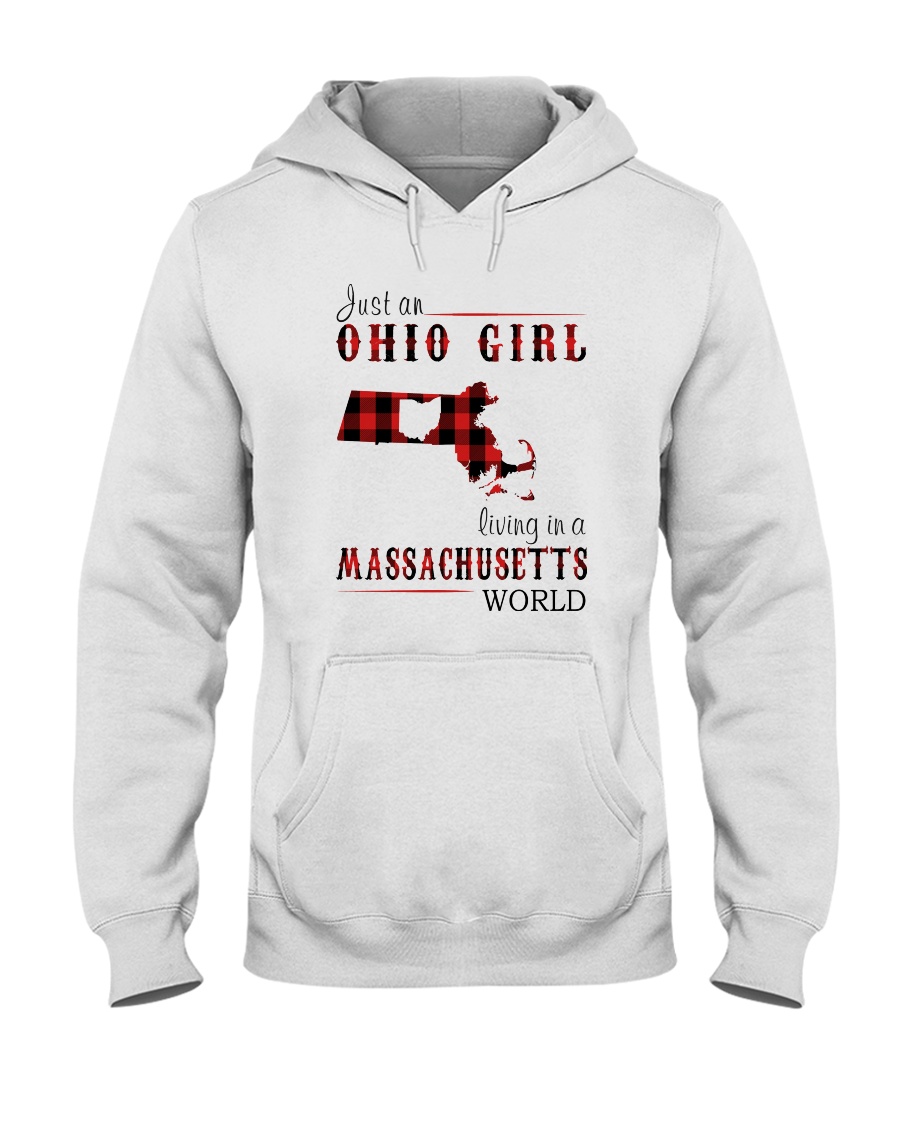 JUST AN OHIO GIRL IN A MASSACHUSETTS WORLD Hooded Sweatshirt