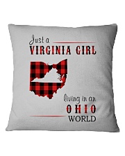 JUST A VIRGINIA GIRL IN AN OHIO WORLD Square Pillowcase thumbnail
