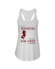 JUST A MARYLAND GIRL IN A NEW JERSEY WORLD Ladies Flowy Tank thumbnail
