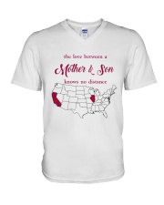 CALIFORNIA ILLINOIS THE LOVE MOTHER AND SON V-Neck T-Shirt thumbnail