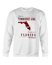 JUST A TENNESSEE GIRL IN A FLORIDA WORLD Crewneck Sweatshirt thumbnail
