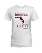 JUST A TENNESSEE GIRL IN A FLORIDA WORLD Ladies T-Shirt thumbnail