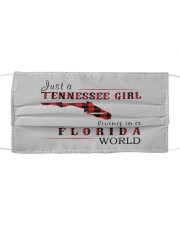 JUST A TENNESSEE GIRL IN A FLORIDA WORLD Cloth face mask thumbnail
