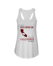 JUST A SOUTH CAROLINA GIRL IN A CALIFORNIA WORLD Ladies Flowy Tank thumbnail