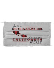 JUST A SOUTH CAROLINA GIRL IN A CALIFORNIA WORLD Cloth face mask thumbnail