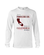 JUST A PENNSYLVANIA GIRL IN A CALIFORNIA WORLD Long Sleeve Tee thumbnail
