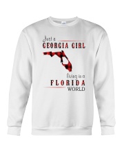 JUST A GEORGIA GIRL IN A FLORIDA WORLD Crewneck Sweatshirt thumbnail