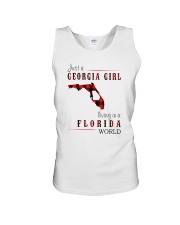 JUST A GEORGIA GIRL IN A FLORIDA WORLD Unisex Tank thumbnail