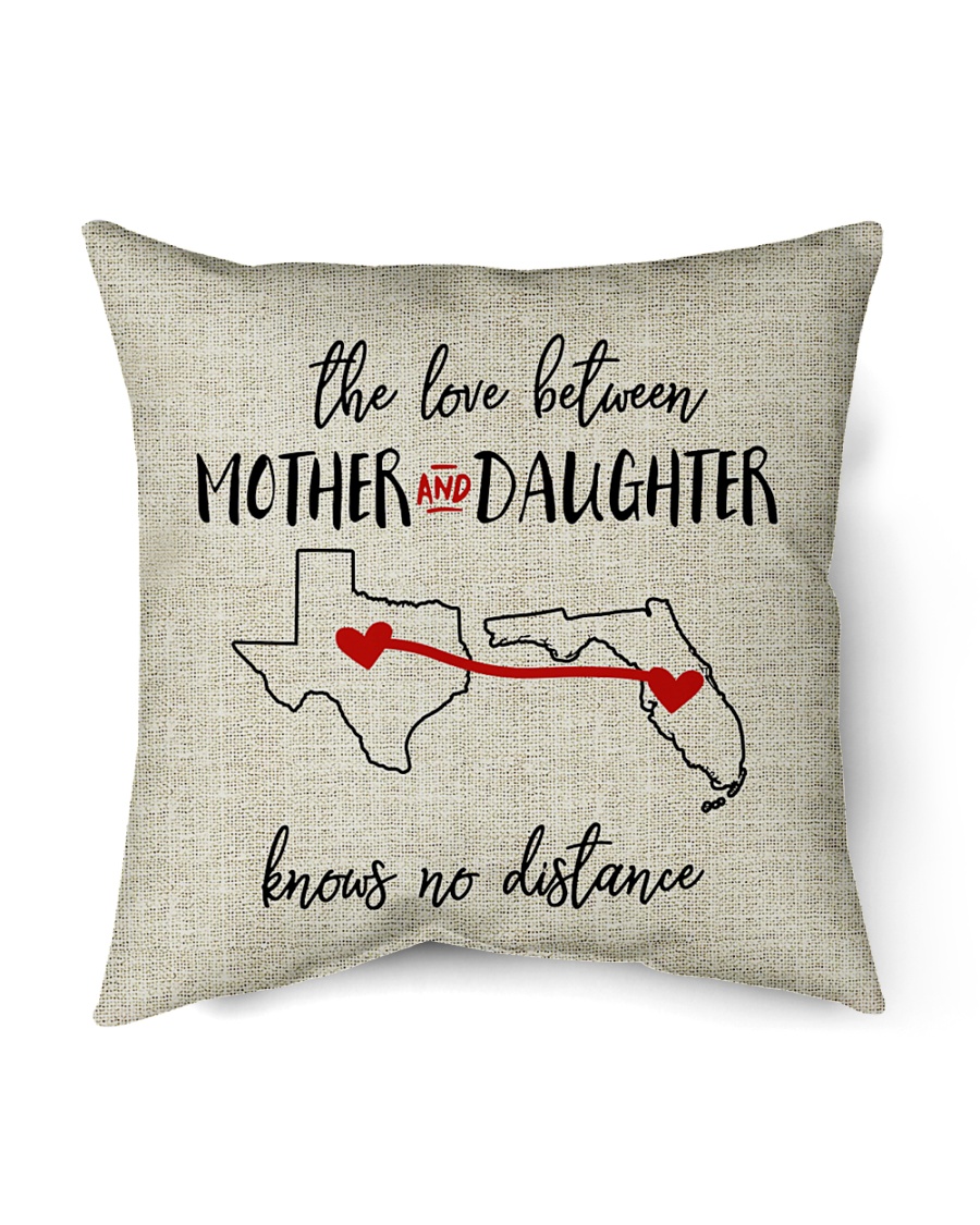 TEXAS FLORIDA THE LOVE MOTHER AND DAUGHTER Indoor Pillow - 16” x 16”