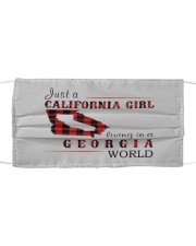 JUST A CALIFORNIA GIRL IN A GEORGIA WORLD Cloth face mask thumbnail