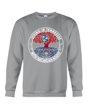 LIVING IN TENNESSEE WITH MICHIGAN ROOTS Crewneck Sweatshirt thumbnail
