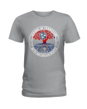 LIVING IN TENNESSEE WITH MICHIGAN ROOTS Ladies T-Shirt thumbnail