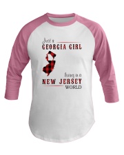 JUST A GEORGIA GIRL IN A NEW JERSEY WORLD Baseball Tee thumbnail