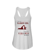 JUST AN ILLINOIS GIRL IN A VIRGINIA WORLD Ladies Flowy Tank thumbnail