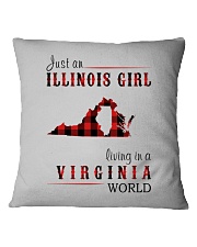 JUST AN ILLINOIS GIRL IN A VIRGINIA WORLD Square Pillowcase thumbnail