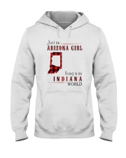JUST AN ARIZONA GIRL IN AN INDIANA WORLD Hooded Sweatshirt front
