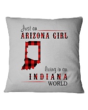 JUST AN ARIZONA GIRL IN AN INDIANA WORLD Square Pillowcase thumbnail