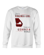 JUST A VIRGINIA GIRL IN A GEORGIA WORLD Crewneck Sweatshirt thumbnail