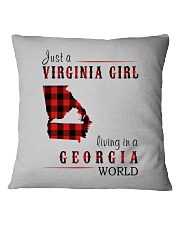 JUST A VIRGINIA GIRL IN A GEORGIA WORLD Square Pillowcase thumbnail
