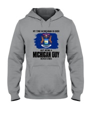 MY TIME IN MICHIGAN BUT BEING A MICHIGAN GUY Hooded Sweatshirt thumbnail