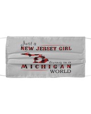 JUST A NEW JERSEY GIRL IN A MICHIGAN WORLD Cloth face mask thumbnail