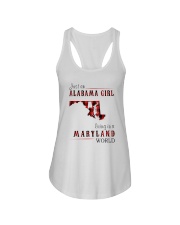 JUST AN ALABAMA GIRL IN A MARYLAND WORLD Ladies Flowy Tank thumbnail