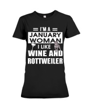 JANUARY WOMAN ROTTWEILER Premium Fit Ladies Tee thumbnail